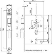 Afbeeldingen van Nemef d+n slot 1266-50 U20 DR met klaviersleutel
