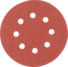 Afbeeldingen van Kelfort schuurschijf 125mm rood 10st 8 gaten