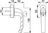 Afbeeldingen van Hoppe raamkruk 0530S/US952 - 7x32-42 - Ral 9001