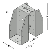 Afbeeldingen van GB Balkdrager GBS DB 100x200 Dikte 1,5 Sendzimir Verzinkt