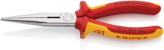 Afbeeldingen van KNIPEX Platspitse tang met zijsnijder