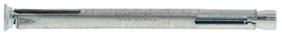Afbeeldingen van Spit kozijnplug L - 10x132/82mm - metalen plug 