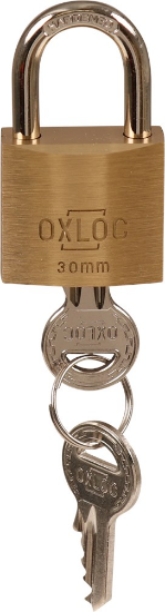 Afbeeldingen van Oxloc Cilinderhangslot messing VS