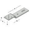 Afbeeldingen van GB Vloerkozijnstrip 25x75x170 60x8 Elektrolytisch Verzinkt
