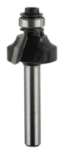 Afbeeldingen van Makita kwartrondfrees - Ø20,3x10mm radius 4mm met kogellager - schacht Ø6mm 2 beitels 