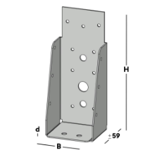 Afbeeldingen van GB Balkdrager GBS-ZL 63x160 1,5 Sendzimir Verzinkt