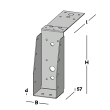 Afbeeldingen van GB balkdrager trapgat - 59x156x150x1,5mm - sendzimir verzinkt