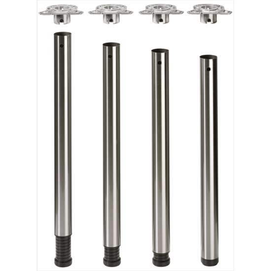 Afbeeldingen van Hettich Set Femi , ø 60 mm x 650 mm - 710 mm, verchroomd, hoogglans
