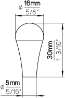 Afbeeldingen van Siro Meubelknop metaal - L 16mm/H 30mm/B 16mm nikkel mat 