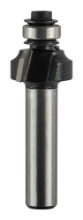 Afbeeldingen van Makita kwartrondfrees - Ø17,3x8mm radius 2,3mm met kogellager - schacht Ø8mm 2 beitels