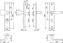 Afbeeldingen van Hoppe VHB Voordeurgarnituur 61G/2236ZA/2214RF/113 F1