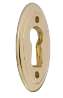 Afbeeldingen van Siro Sierschild metaal - boorafstand 22mm/L 37mm/H 3mm/B 19mm messing glanzend 