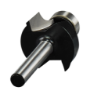 Afbeeldingen van Makita afrondfrees - Ø25,4x13,5mm radius 6,4mm met kogellager - schacht Ø6mm 2 beitels