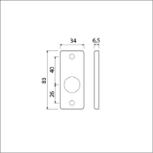 Afbeeldingen van Ami afdekrozet no.4 RH
