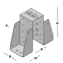 Afbeeldingen van GB Balkdrager GBS DB 71x146 Dikte 1,5 Sendzimir Verzinkt