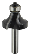 Afbeeldingen van Makita afrondfrees - Ø31,8x16,7mm radius 9,5mm met kogellager - schacht Ø8mm 2 beitels