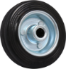 Afbeeldingen van Kelfort Wiel - Ø100mm (70kg) - gegalvaniseerd met velg en Rollager zwart rubber Loopvlak 