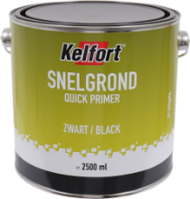 Afbeeldingen van Kelfort Sneldrogende grondverf - Zwart - 2500ml