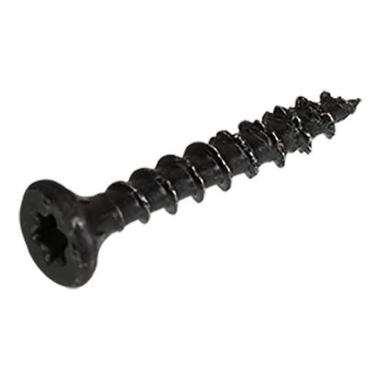Afbeeldingen van Dynaplus universeelschroef - Ø3.0x20mm T10 - platkop zwart 100stuks