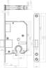 Afbeeldingen van INTERSTEEL Woningbouw cilinder kastslot 55 mm wit 9541