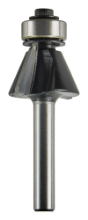 Afbeeldingen van Makita fasefrees - Ø22,2x12,7mm 25° met kogellager - schacht Ø6mm 2 beitels