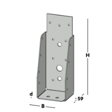 Afbeeldingen van GB Balkdrager GBS-ZL 63x175 1,5 Sendzimir Verzinkt