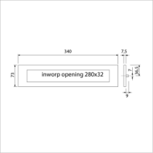 Afbeeldingen van Ami briefplaat met veer dd=38-42 breedte=340