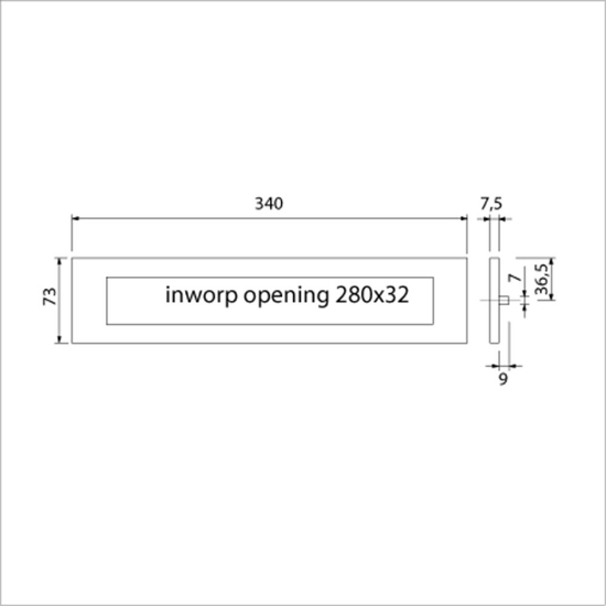 Afbeeldingen van Ami briefplaat met veer dd=38-42 breedte=340