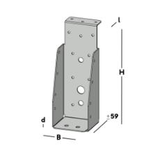 Afbeeldingen van GB Balkdrager GBS-KL 63x175 1,5 Sendzimir Verzinkt