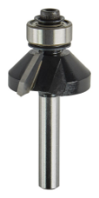 Afbeeldingen van Makita fasefrees - Ø25,4x11mm 45° met kogellager - schacht 6mm 2 beitels