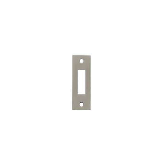 Afbeeldingen van INTERSTEEL Sluitplaat voor kastslot tbv woningbouwsloten, rechthoekig rvs 9509