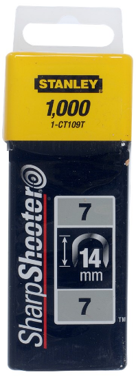 Afbeeldingen van Stanley krammen type 7 - 14mm - 1000 stuks gegalvaniseerd