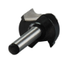 Afbeeldingen van Makita kwartrondfrees - Ø22,2x12,7mm radius 4,8mm met kogellager - schacht Ø6mm 2 beitels