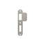 Afbeeldingen van INTERSTEEL Sluitplaat 127x23x1,5mm tbv 55pc SKG sluitkom afgerond met korte lip, DIN links rvs 9508