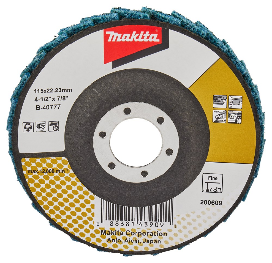 Afbeeldingen van Makita Lamellen conditioneringschijf B-40777 - Ø115mm - Fijne korrel 