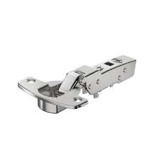 Afbeeldingen van Hettich Sensys scharnier voor dikke deuren, deurdikte tot 32 mm, zonder geïntegreerde demping (Sensys 8631), vernikkeld, half opliggend, Openingshoek  95°, voor schroefbevestiging (-)