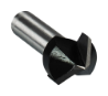 Afbeeldingen van Makita V-groeffrees - Ø15,9x12,7mm 90° - schacht Ø8mm 2 beitels