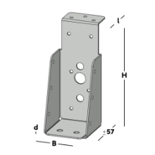 Afbeeldingen van GB Balkdrager GBS-KL 50x125 1,5 Sendzimir Verzinkt