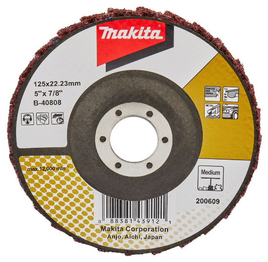 Afbeeldingen van Makita Lamellen conditioneringschijf B-40808 - Ø125mm - Medium korrel 