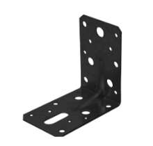 Afbeeldingen van GB hoekanker met ril - 90x90mm 60x2,5mm - epoxycoating zwart