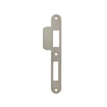 Afbeeldingen van INTERSTEEL Sluitplaat 192x25x1,5mm tbv 72pc SKG sluitkom, afgerond met korte lip, DIN rechts rvs 9508