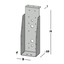Afbeeldingen van GB Balkdrager GBS-KL 75x225 1,5 Sendzimir Verzinkt