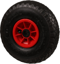 Afbeeldingen van Kelfort Luchtband - Ø260mm (200kg) - met rode kunststof velg en rollager 