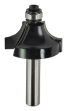 Afbeeldingen van Makita kwartrondfrees - Ø31,8x17mm radius 9,5mm met kogellager - schacht Ø8mm 2 beitels