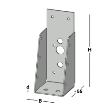 Afbeeldingen van GB Balkdrager GBS-ZL 46x121 1,5 Sendzimir Verzinkt