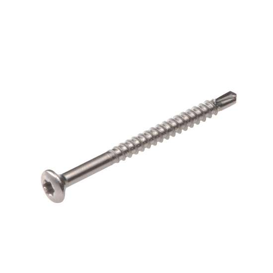 Afbeeldingen van Topdrill glaslatschroef zelfborgend - Ø3.2x35mm T10 - lenskop RVS 