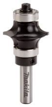 Afbeeldingen van Makita lijstprofielfrees - Ø28,6x13mm radius 4mm met kogellager - schacht Ø8mm 2 beitels