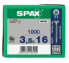 Afbeeldingen van Spax spaanplaatschroef - Ø3.5x16mm PZ2 - platkop elektrolytisch verzinkt