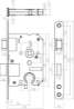 Afbeeldingen van INTERSTEEL Woningbouw cilinder dag- en nachtslot 55mm, voorplaat afgerond wit gelakt, 20x175, doorn 50mm incl. 9544