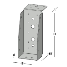 Afbeeldingen van GB Balkdrager GBS-LL304 71x171 x1,5mm 
